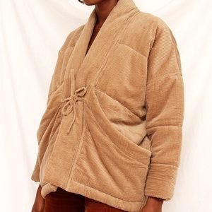 7115 by SZEKI puffer corduroy in Tobacco in size Small